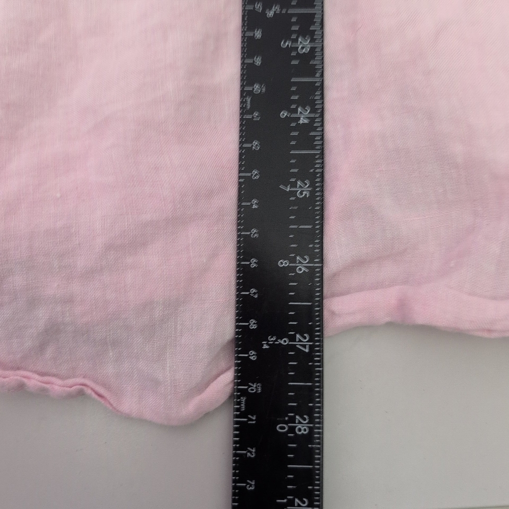 Porter & Ash Men's Pink Linen Shirt Medium - Picture 8 of 9
